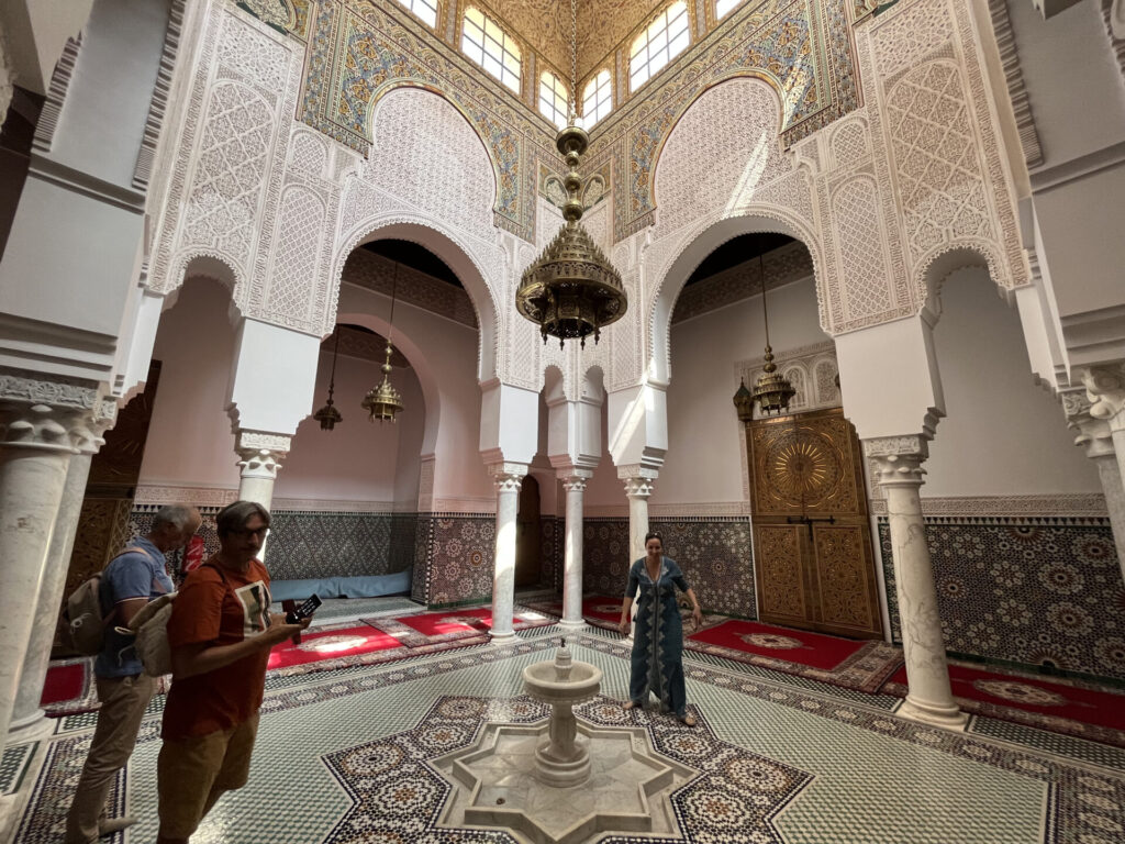 Beautiful patio in the Mausoleum of Moulay Ismail